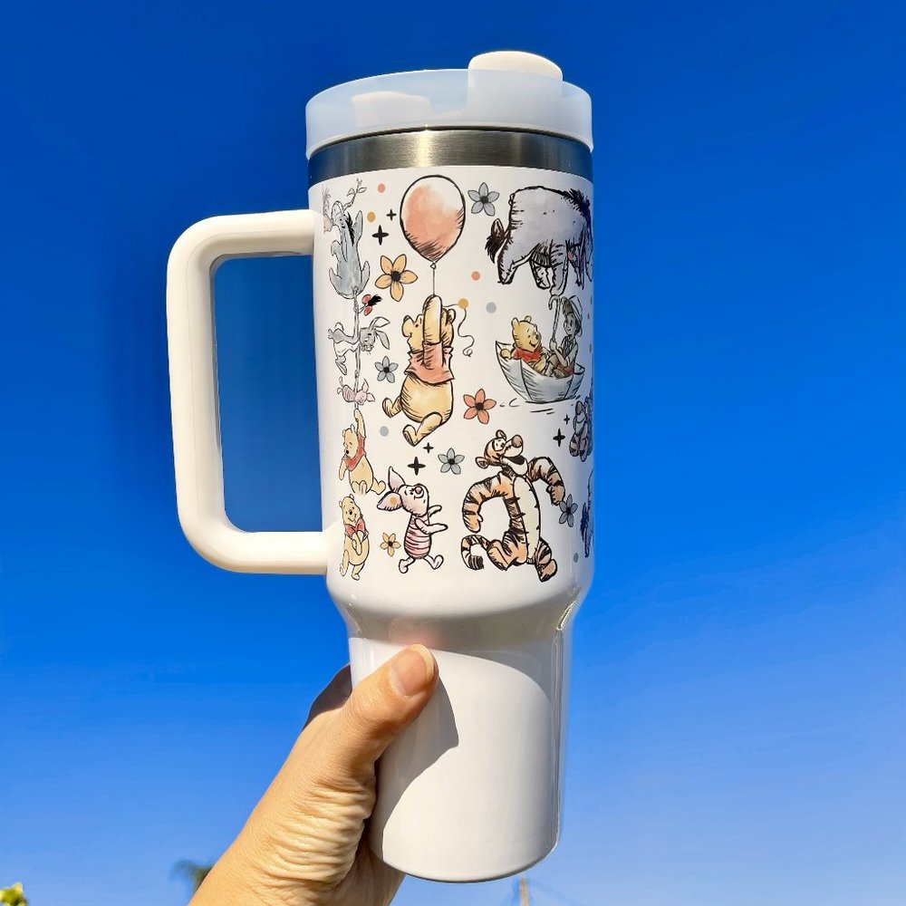 Disney Winnie the Pooh Brand new 40 oz double wall stainless travel office tumbl - Picture 3 of 3